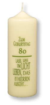 Geburtstagskerze, 170/60mm, Dekor 2146